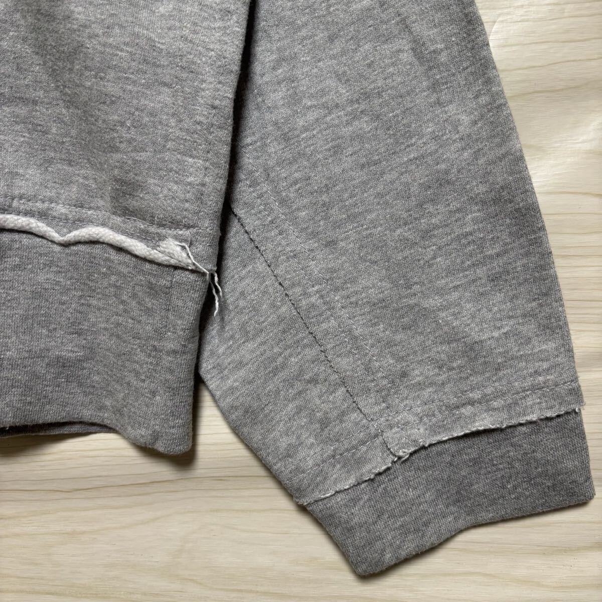 VINTAGE ヴィンテージ プルオーバーパーカー フーディー スウェット カレッジ系 サイズ2XL グレー コットン メンズ トップス（42）_画像5