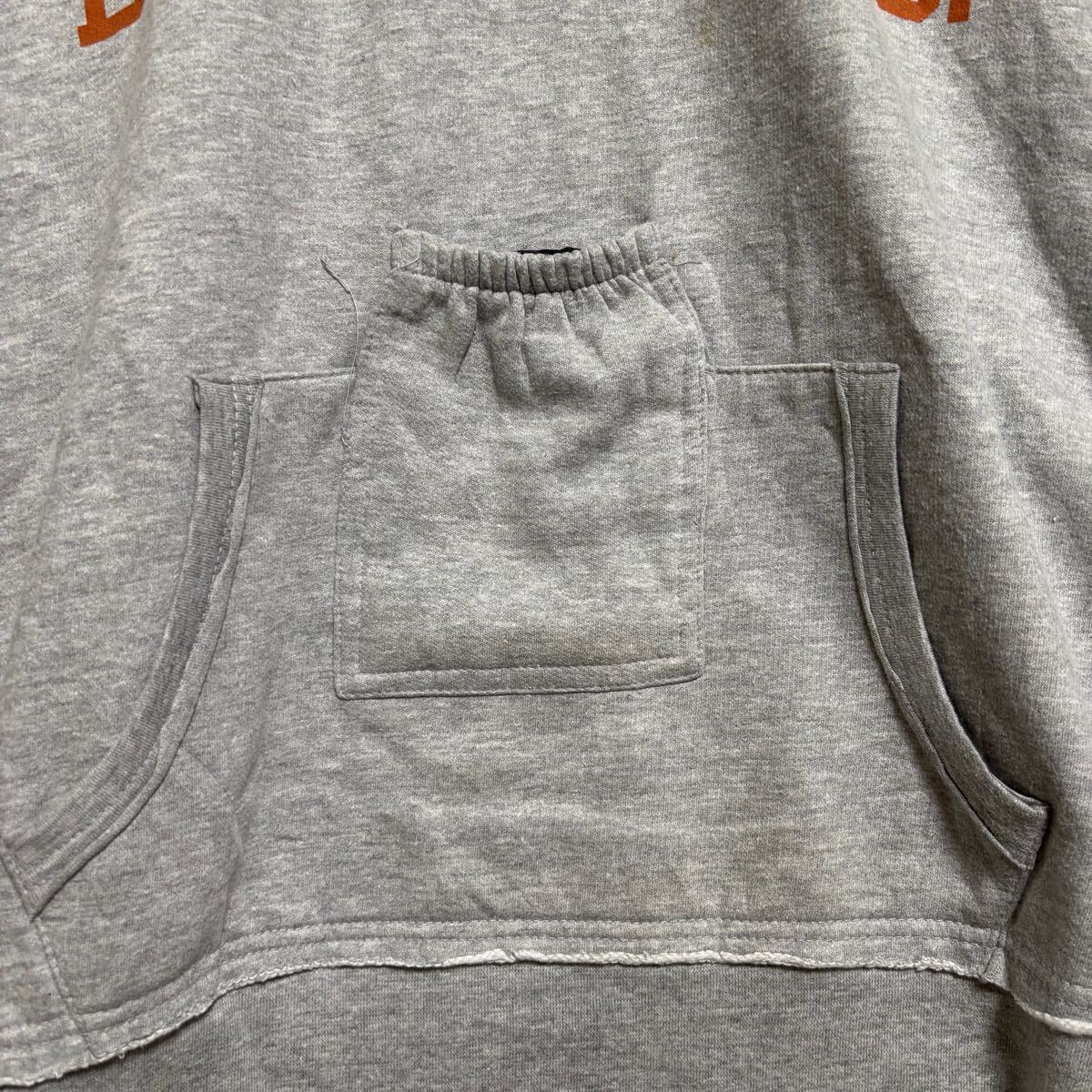 VINTAGE ヴィンテージ プルオーバーパーカー フーディー スウェット カレッジ系 サイズ2XL グレー コットン メンズ トップス（42）_画像6