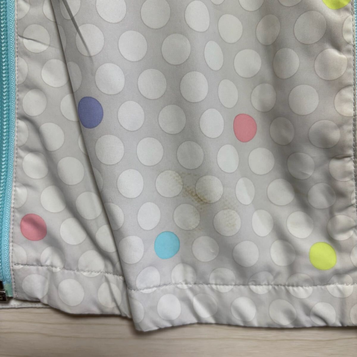 NIKE ナイキ ナイロンパーカー フーディー 総柄 スポーツウェア ラッシュガード サイズS ホワイト 白 レディース トップス(44)_画像8