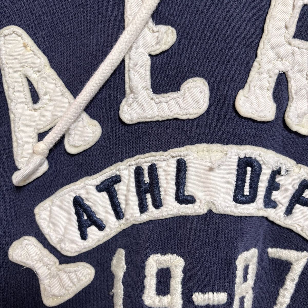 AEROPOSTALE エアロポステール プルオーバーパーカー フーディー スウェット サイズXL ネイビー 紺色 コットン メンズ トップス（44）_画像9