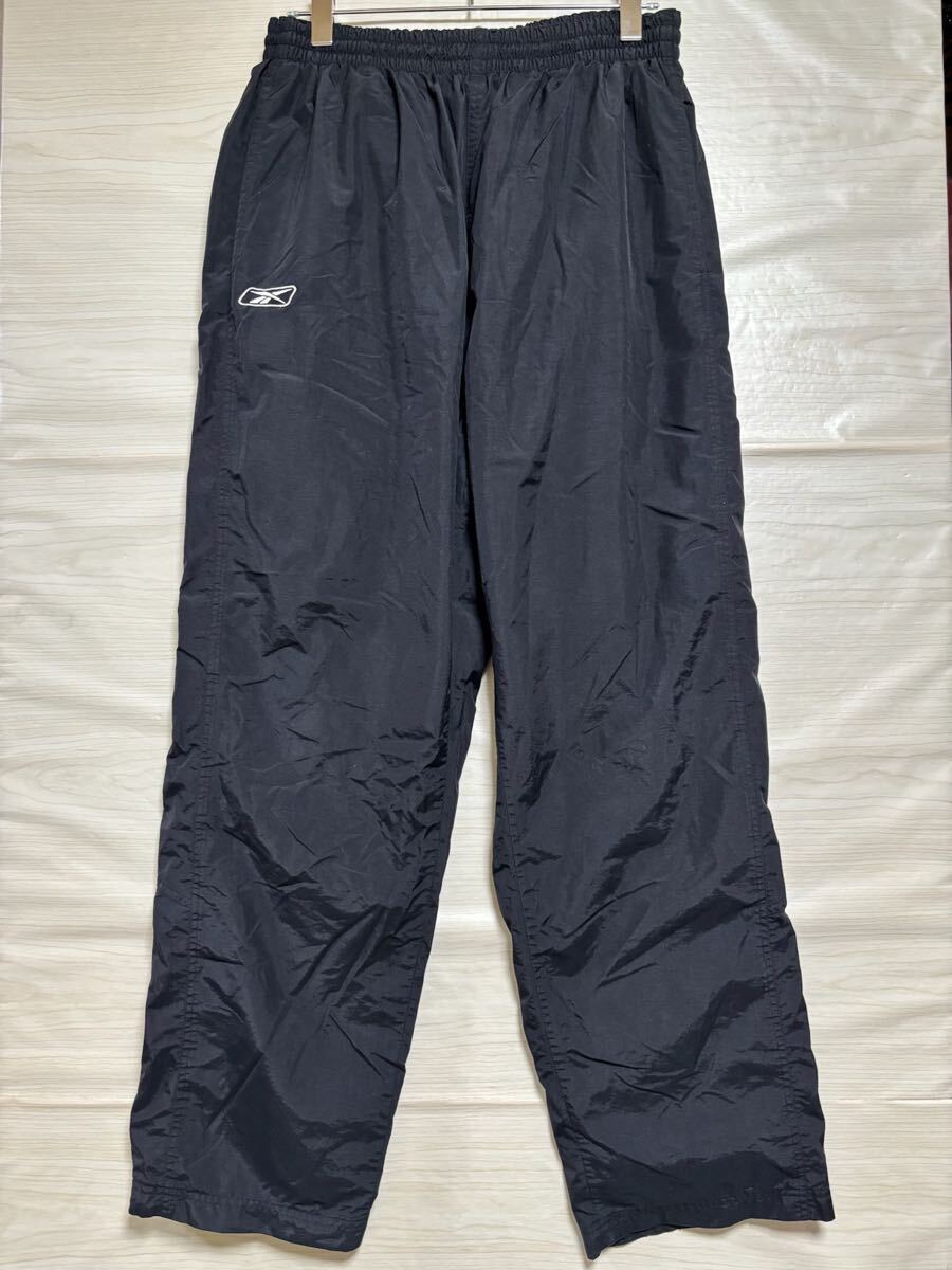 Reebok リーボック ナイロンパンツ シャカパン イージーパンツ ウエストゴム サイズXL ブラック 黒 ポリエステル メンズ ボトムス(43)_画像2