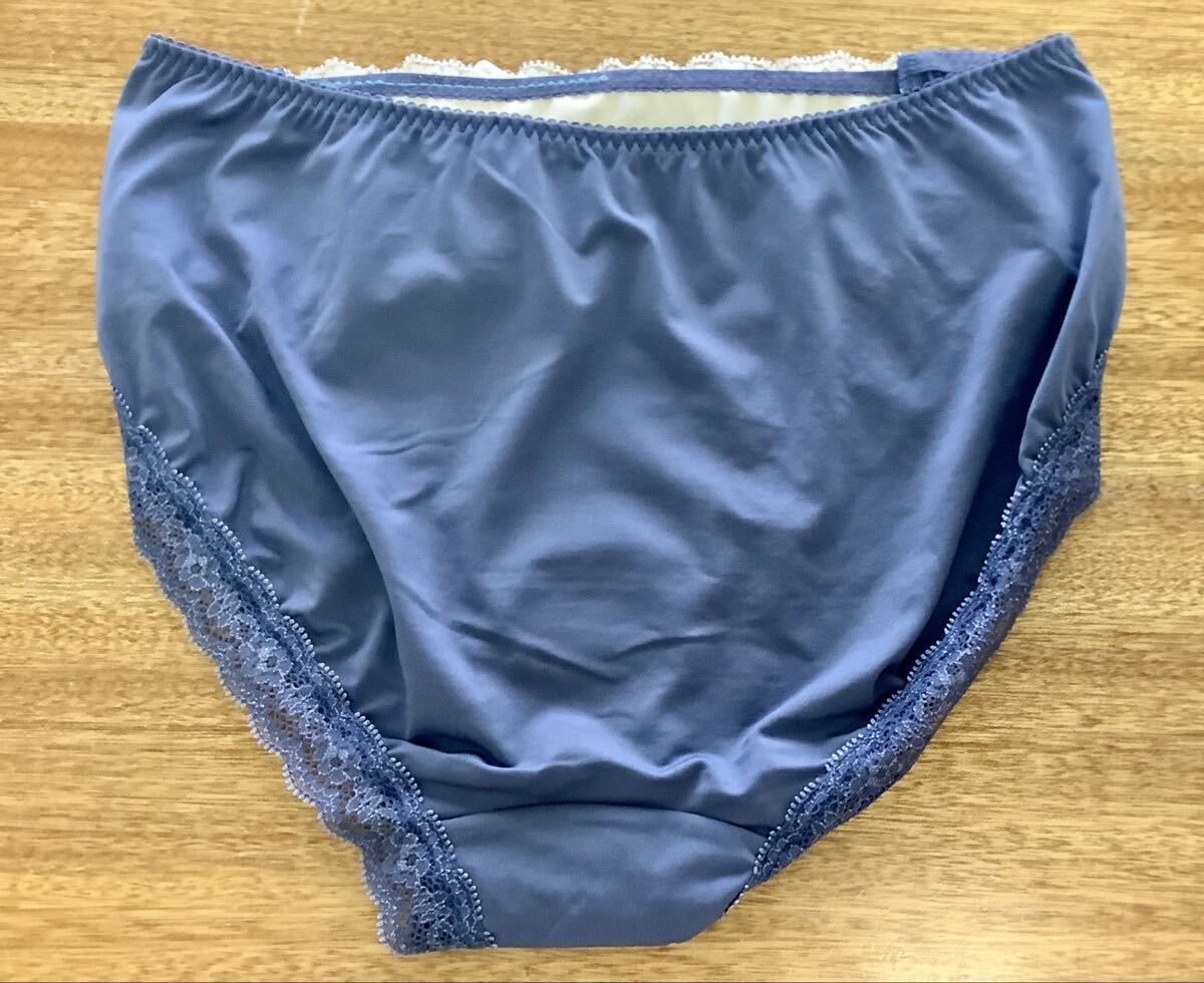 ３L◆グラマーワコール　レースフローラ大人藍下着ブルーツルスベ素材　３L_画像4