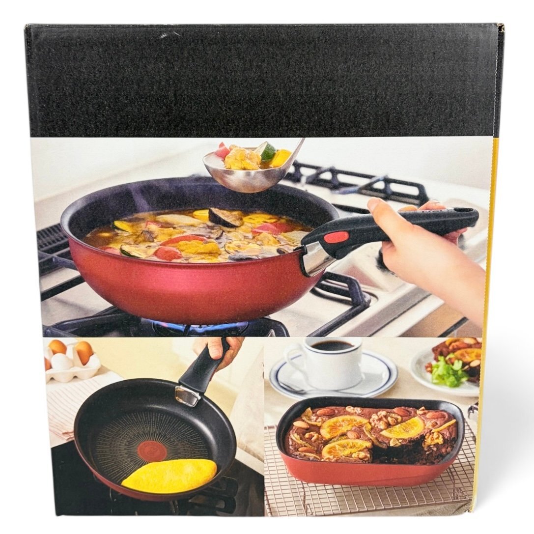  нераспечатанный T-falti мех ru[wok хлеб 26cm] [ сковорода 22cm] [eg жаровня 15×20cm] [ ручка ] 4 позиций комплект обычная цена Y19,580-