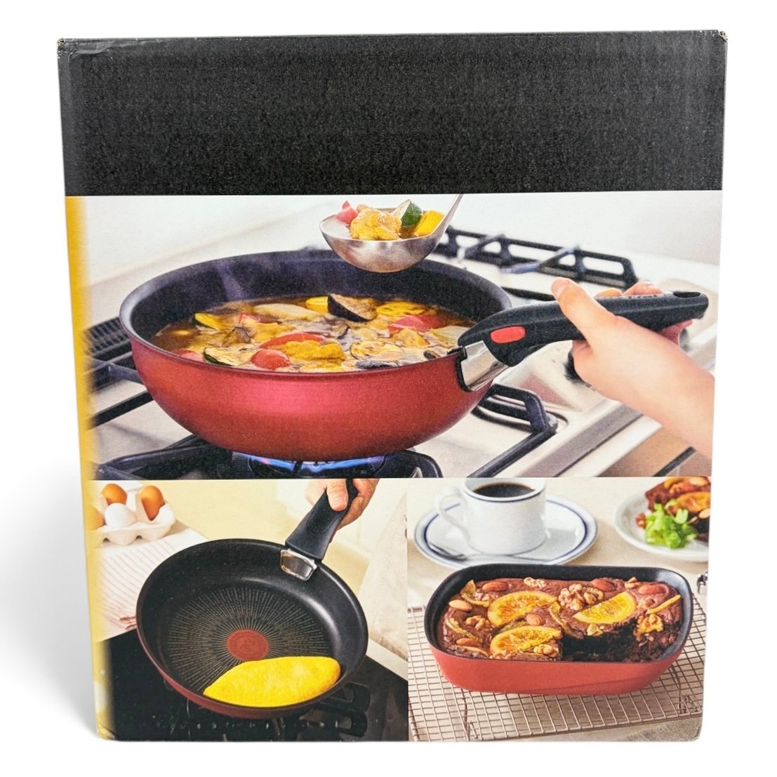  нераспечатанный T-falti мех ru[wok хлеб 26cm] [ сковорода 22cm] [eg жаровня 15×20cm] [ ручка ] 4 позиций комплект обычная цена Y19,580-