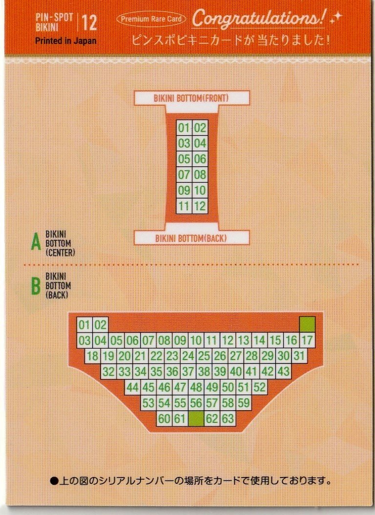 63 листов ограничение [. нагружать .~SOFTLY~]22/63 булавка spo бикини карта 12( хлеб ti задний ) WooHoo Girls Series no. 6.