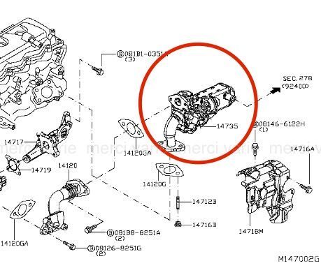 日産 キャラバン E26 EGR クーラー バルブ アクチュエーター NV350 VW2E26 VW6E26 14735-5X00A 14735-5X00B 新品 未使用 即納_画像9