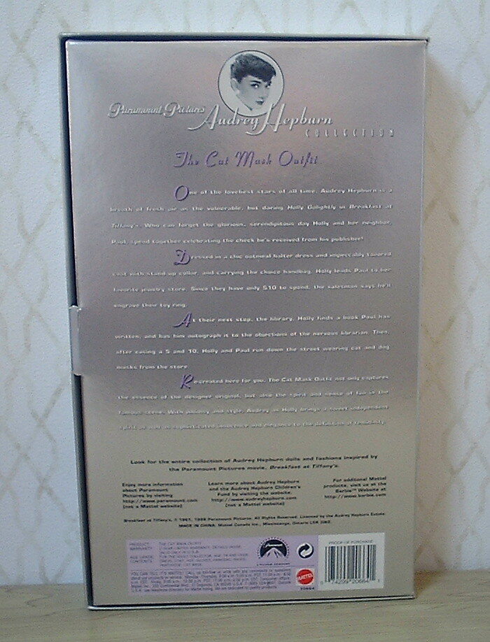 MATTEL*バービー*Classic Edition*オードリー ヘップバーンコレクション*ティファニーで朝食を◇◆＊The Cat Mask Outfit＊◆◇着替服*新品_画像10