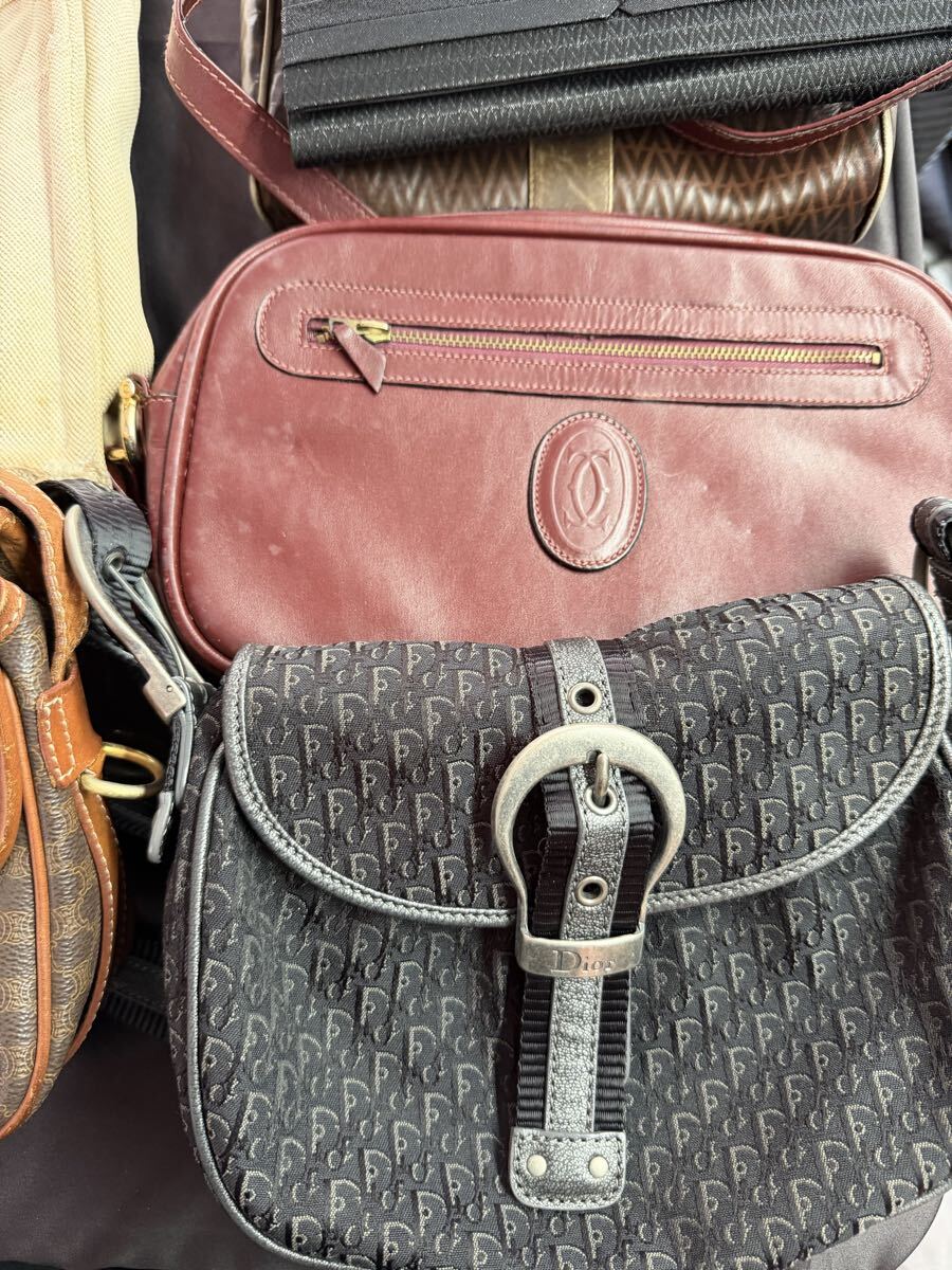 1円~◎HERMES DIOR セリーヌ FENDI カルティエ COACH バレンティノまとめバッグ財布 11点セット ブランドバッグ ショルダーバッグ 財布_画像2