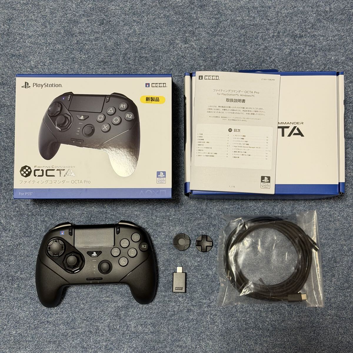 【美品】HORI ファイティングコマンダー OCTA Pro for PS5 ホリ コントローラー PC PlayStation5_画像1