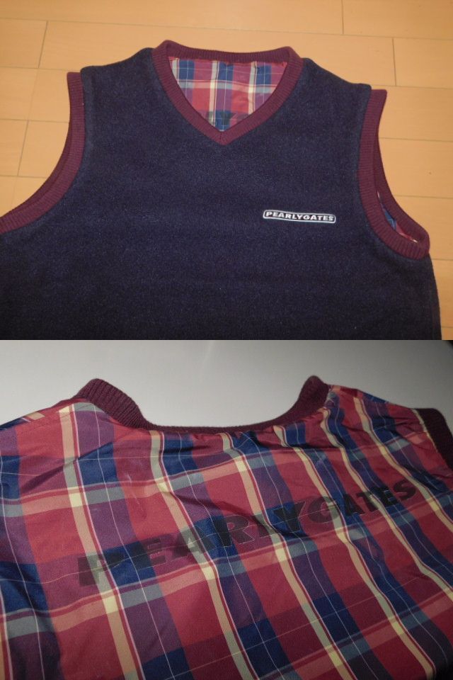 PEARLEY GATES★パーリーゲイツ美品リバーシブルフリースベスト★サイズ1_画像3