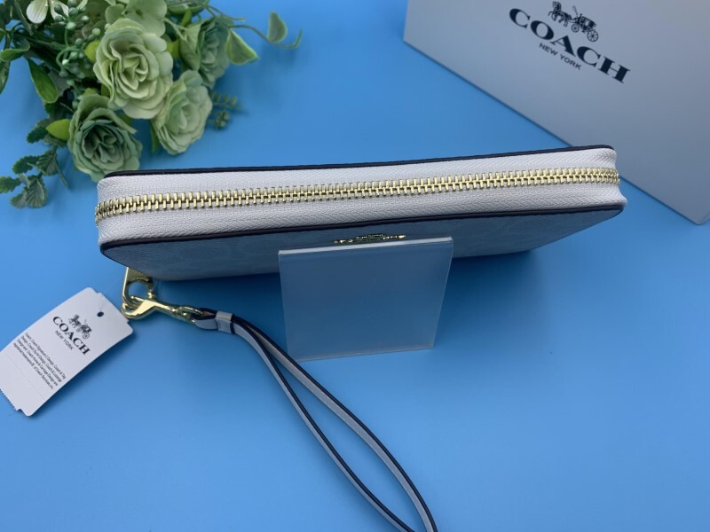 コーチ COACH 長財布 財布 レディース ホワイト 白 贈り物 シグネチャー ロング ジップ ファッション ブランド 大容量 新品 C4452 A061_画像5