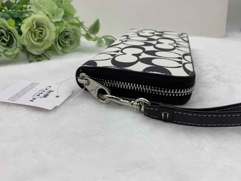 COACH コーチ 長財布 財布 レディース メンズ プレゼント ウォレット シグネチャー キャンバス ブラックマルチ 新品 未使用 CP409 A339_画像10