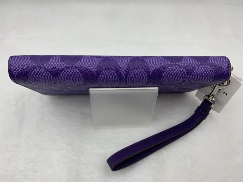 COACH 財布 コーチ 長財布 パープル レディース 贈り物 ギフト シグネチャー ロング ジップ 新品未使用 ブランド ファッション C4452 A158_画像7