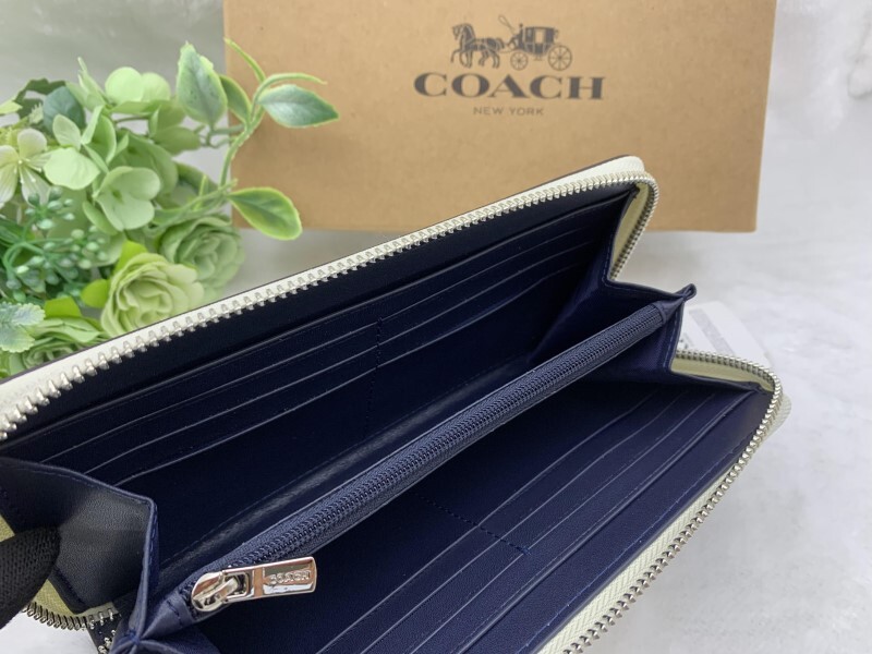 COACH コーチ 財布 長財布 レディース 花柄 プレゼント 贈り物 ギフト シグネチャー ロング ジップ 新品 未使用 ファッション C6656 A174_画像8