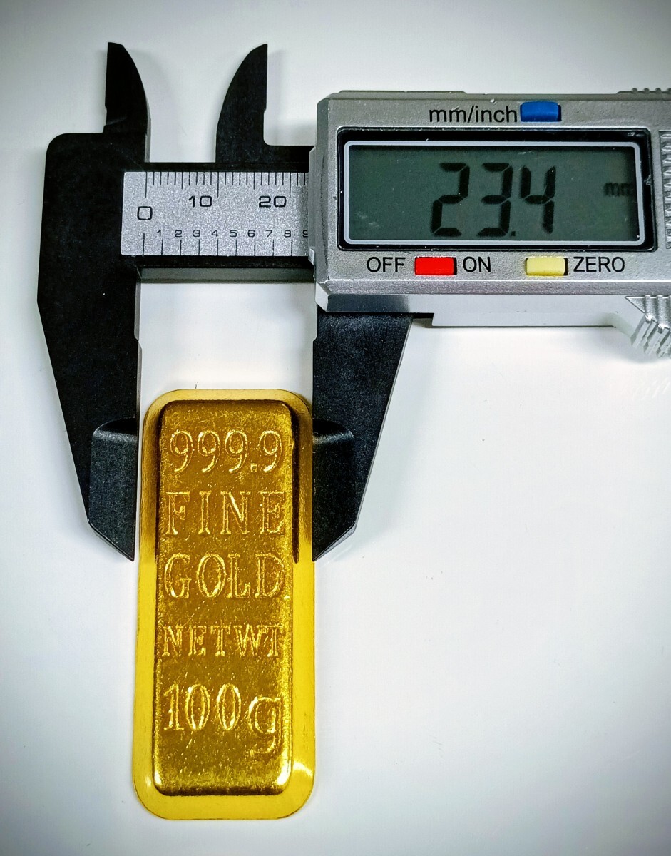 ② ゴールドバー インゴット 金貨 金塊 FINEGOLD 磁性無し_画像3