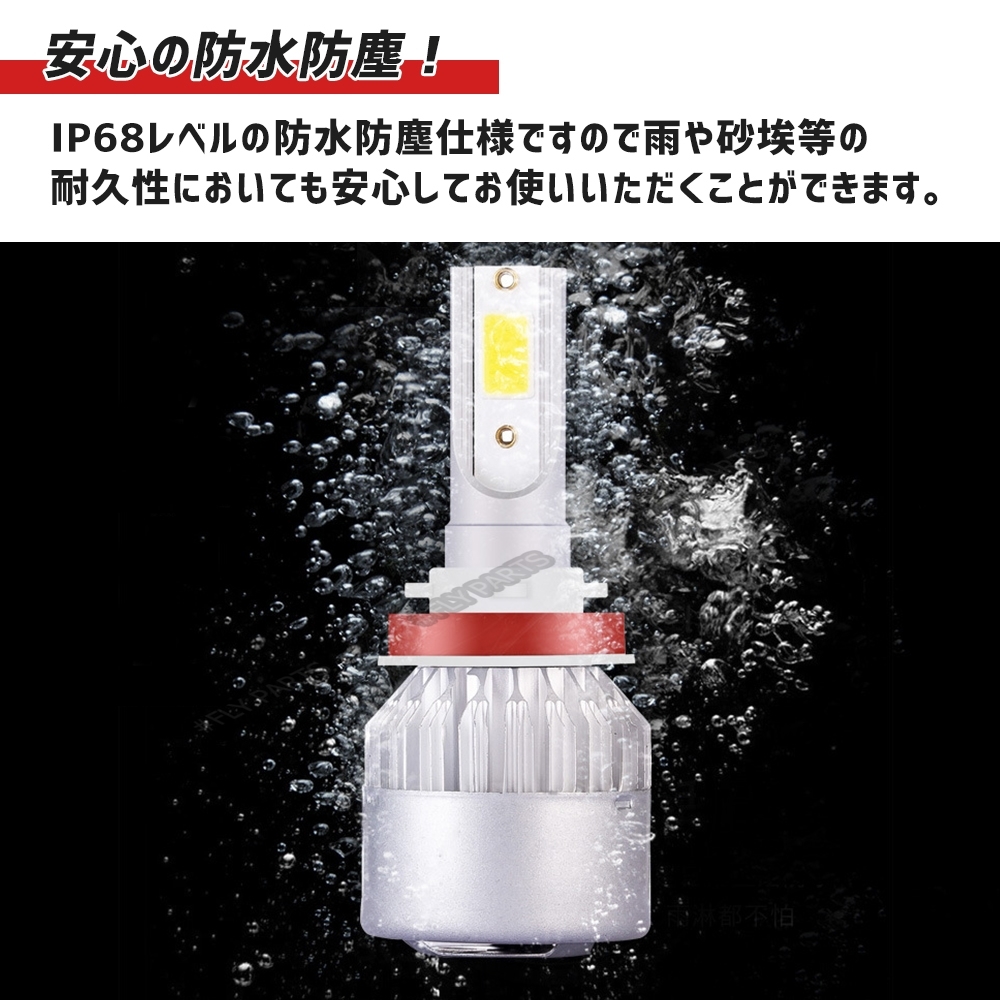 LED フォグランプ レモンイエロー HB4 2個セット 16000lm 車検対応 新品_画像4
