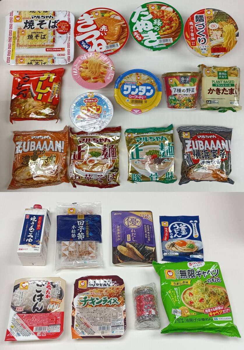 ☆東洋水産 株主優待☆ 自社製品22点詰合せ 賞味期限2025.12.06 赤いきつね/緑のたぬき/焼きそば/スープ/ラーメン/福神漬/E_画像1