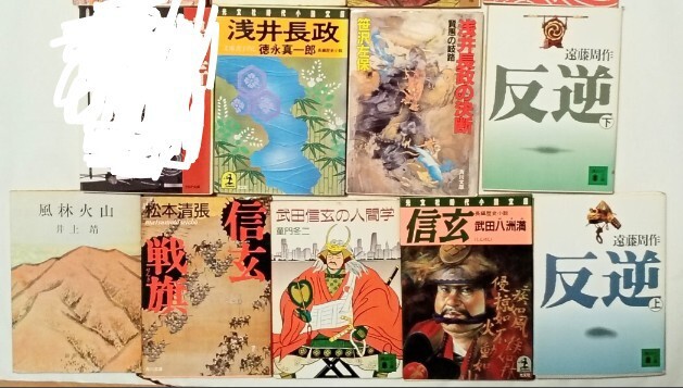 歴史小説4冊よりどり　武田信玄　浅井長政　荒木村重　反逆　風林火山　戦国武将　 古本セット 文庫本　レア_画像1