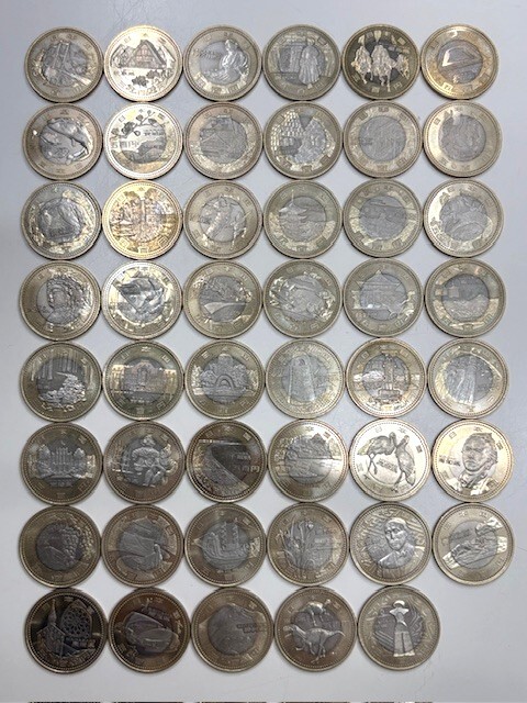 地方自治法施行六十周年記念 5百円バイカラー・クラッド貨幣 47都道府県 コンプリート品_画像1
