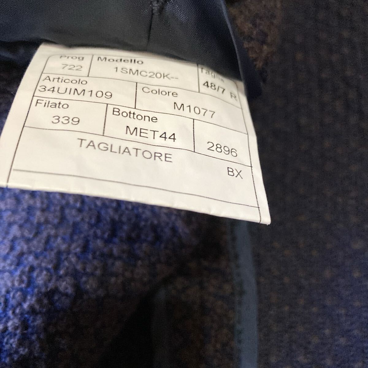 極美品!!希少Lサイズ!! Tagliatore タリアトーレ MONTECARLO テーラードジャケット ダブル ブレスト ツイード メタルボタン 48 ブラウン_画像9