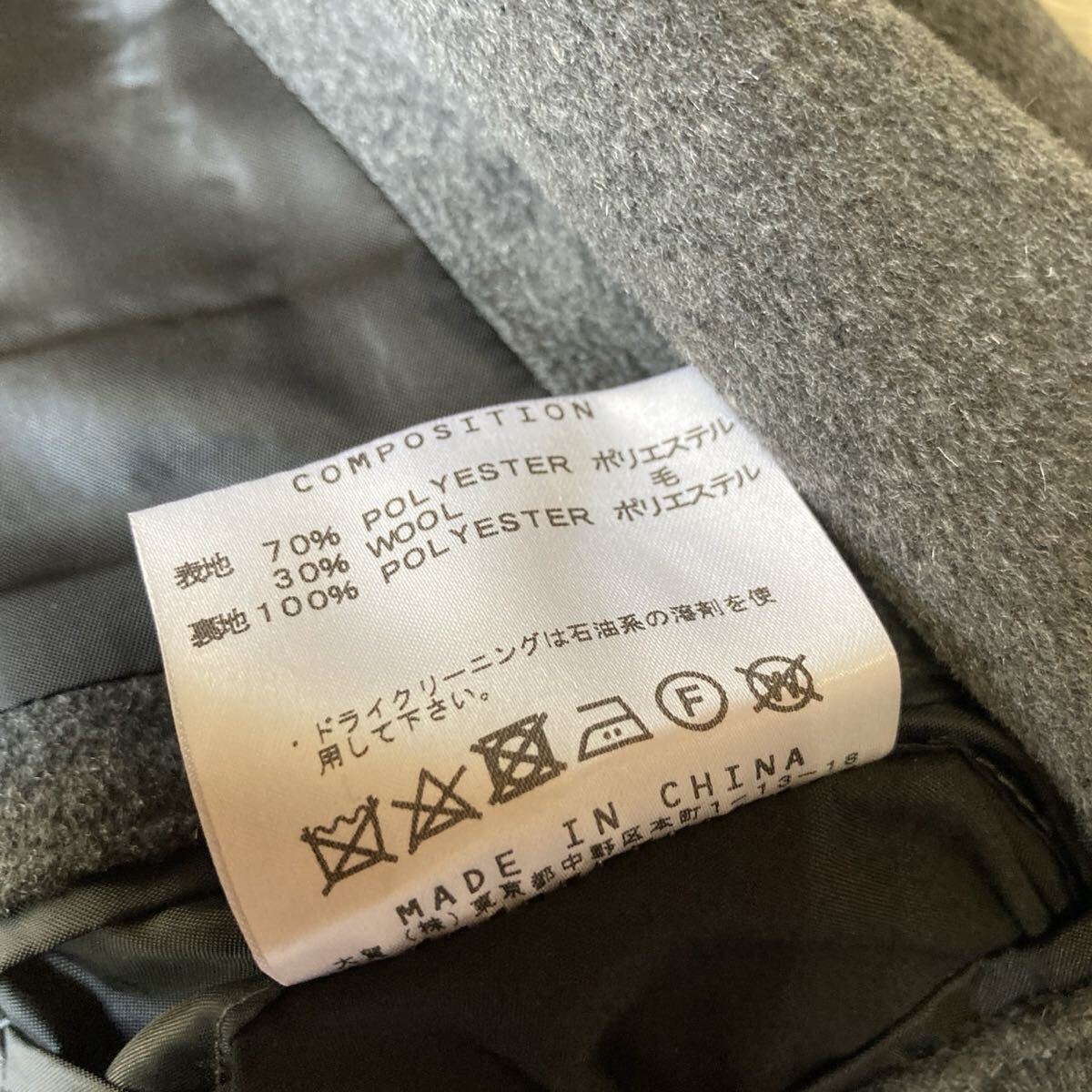 極美品!! キャサリンハムネット KATHARINE HAMNETT LONDON チェスターコート Mサイズ グレー　秋冬_画像9