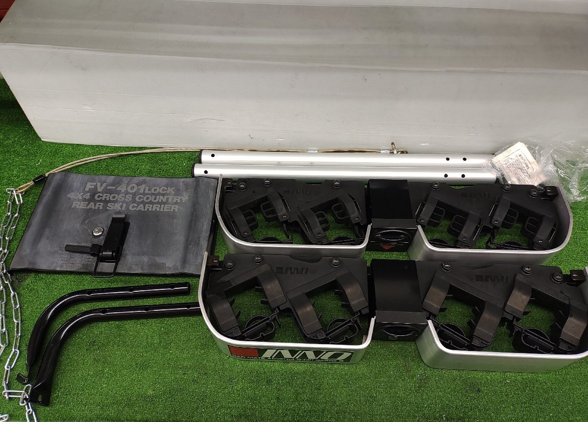 ★中古品★ INNO カーメイト 背面 リア スキー キャリア FV-401【他商品と同梱歓迎】_画像1