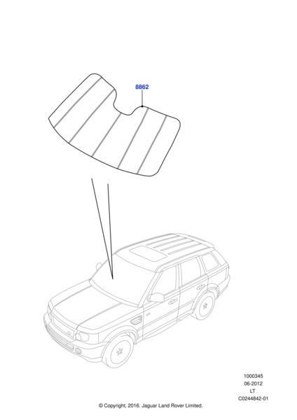 レンジローバー サンシェード 純正品 VPLFY0069_画像2