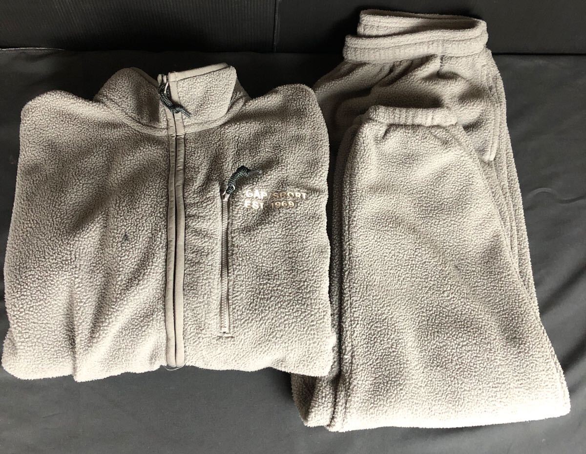 【A-1104】GAP メンズ 古着 XL L セットアップ グレー フリース_画像1