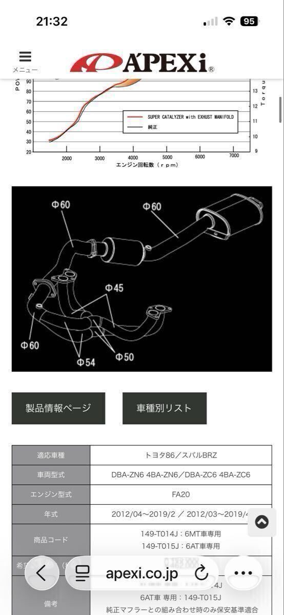 【最終値下げ！】APEX エキゾーストマニホールド オーバーパイプ　メタルキャタライザー　O2センサー延長配線　フルセット　ZN6 ZC6 86 BRZ_画像8