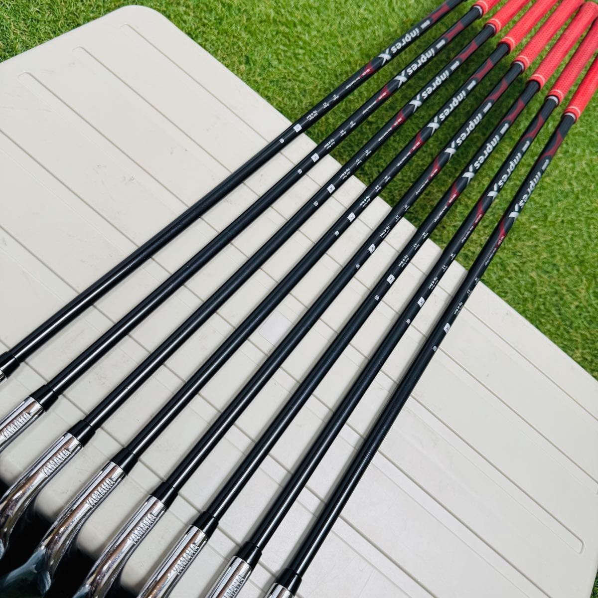 【豪華8本】YAMAHA ヤマハ inpresX D BLACK インプレスX Dブラック メンズアイアンセット カーボン R_画像8