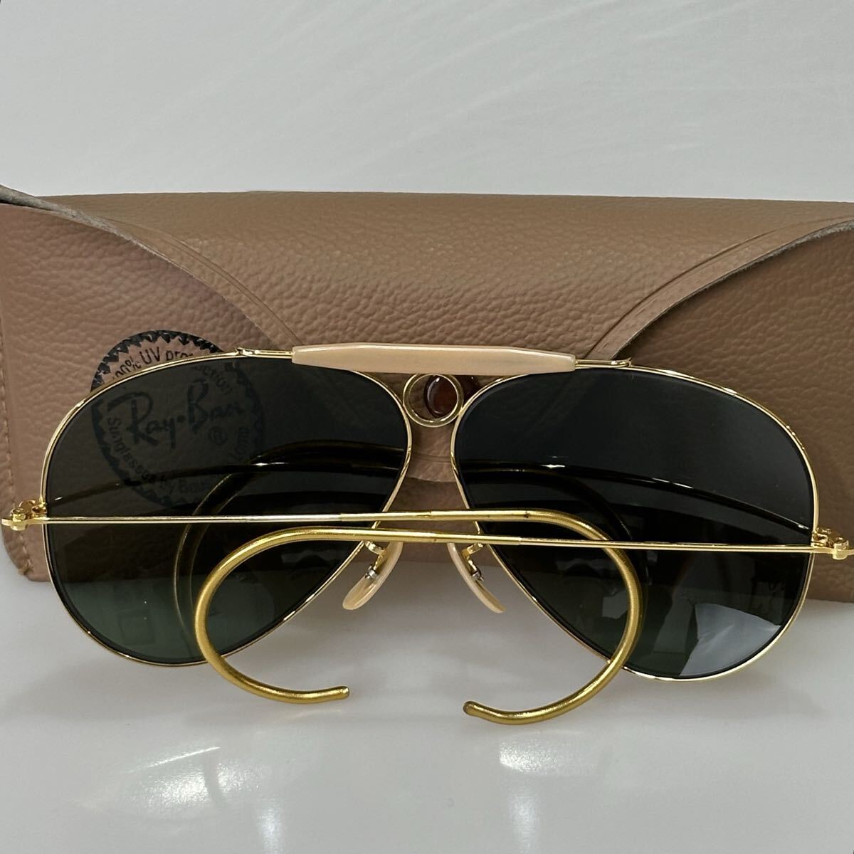 хорошая вещь!!90's B&L RayBan * shooter 62.G-15 Gold boshu ром Teardrop USA ray-ban солнцезащитные очки