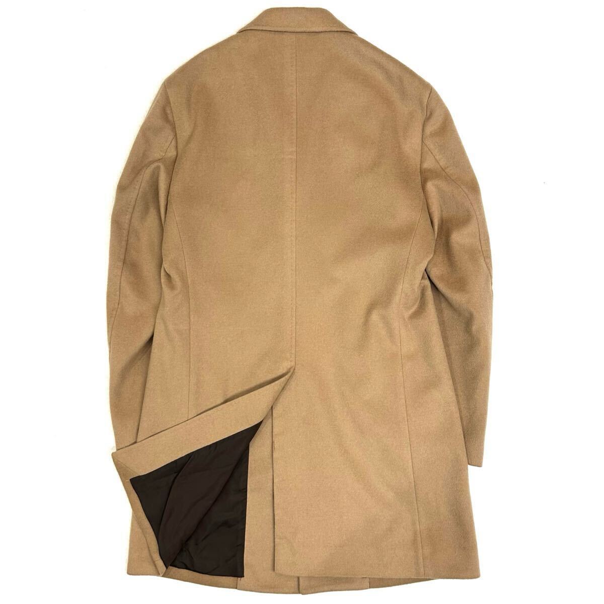 良品!! EDIFICE エディフィス ウール カシミヤ チェスターコート(48)ベージュ メンズ アウター_画像3