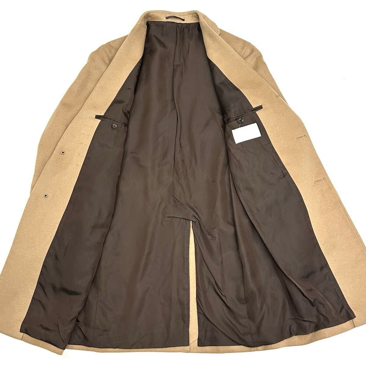 良品!! EDIFICE エディフィス ウール カシミヤ チェスターコート(48)ベージュ メンズ アウター_画像4