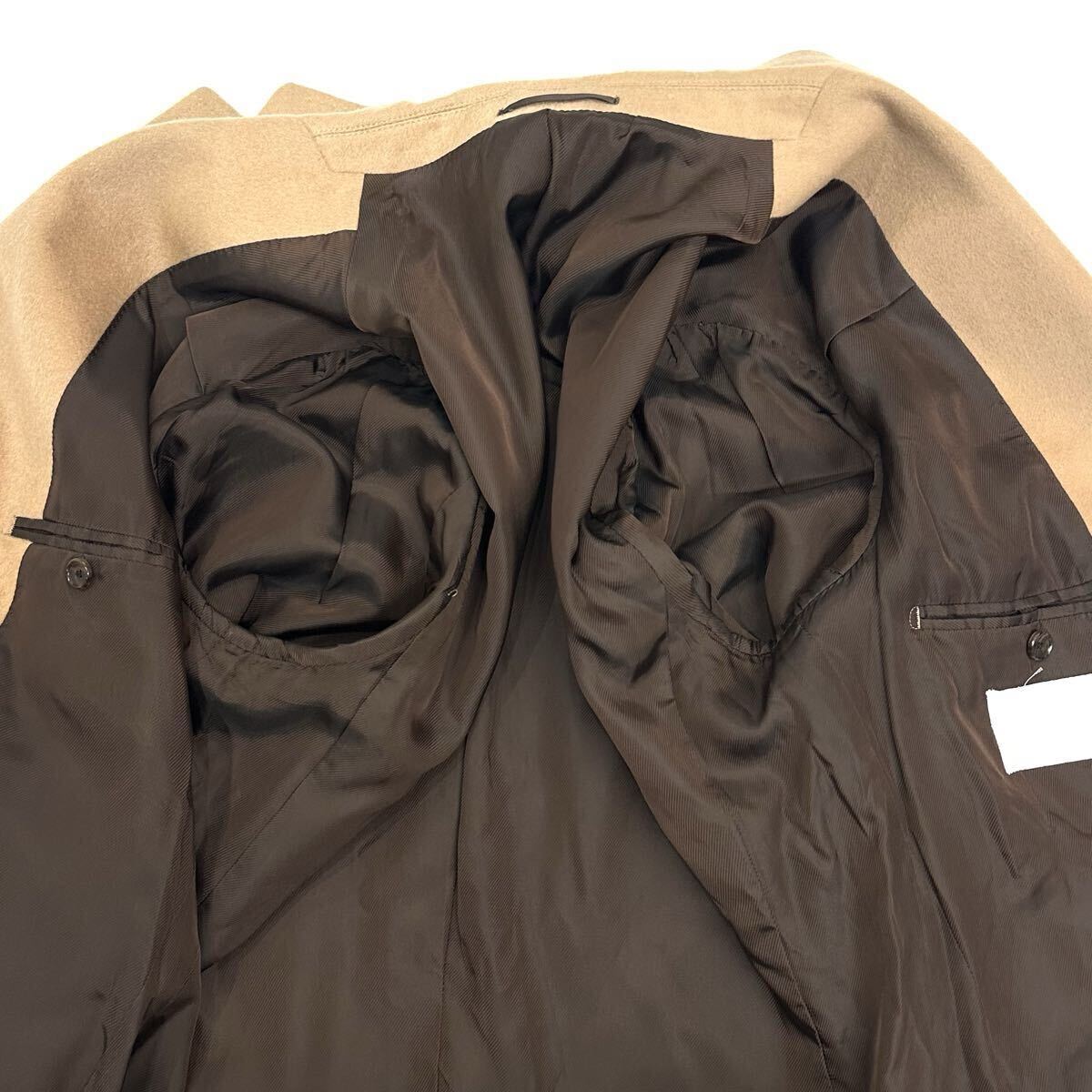 良品!! EDIFICE エディフィス ウール カシミヤ チェスターコート(48)ベージュ メンズ アウター_画像7