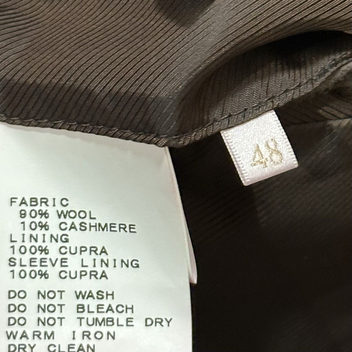 良品!! EDIFICE エディフィス ウール カシミヤ チェスターコート(48)ベージュ メンズ アウター_画像10