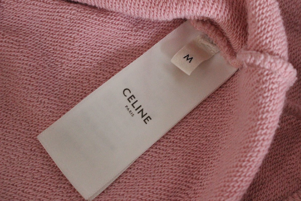 セリーヌ CELINE ロゴ プリント フーディー パーカー スウェット トレーナー ピンク 黒 ブラック [M] メンズ 2Y321052H F1021/T9/T47/T198_画像6