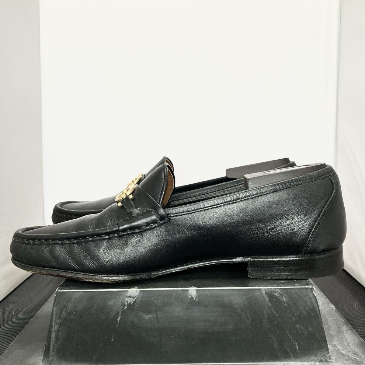 【1円】【希少サイズ】10 1/2D 29cm Salvatore Ferragamo ガンチーニ ビット ローファー レザーシューズ サルバトーレ フェラガモ イタリア_画像7