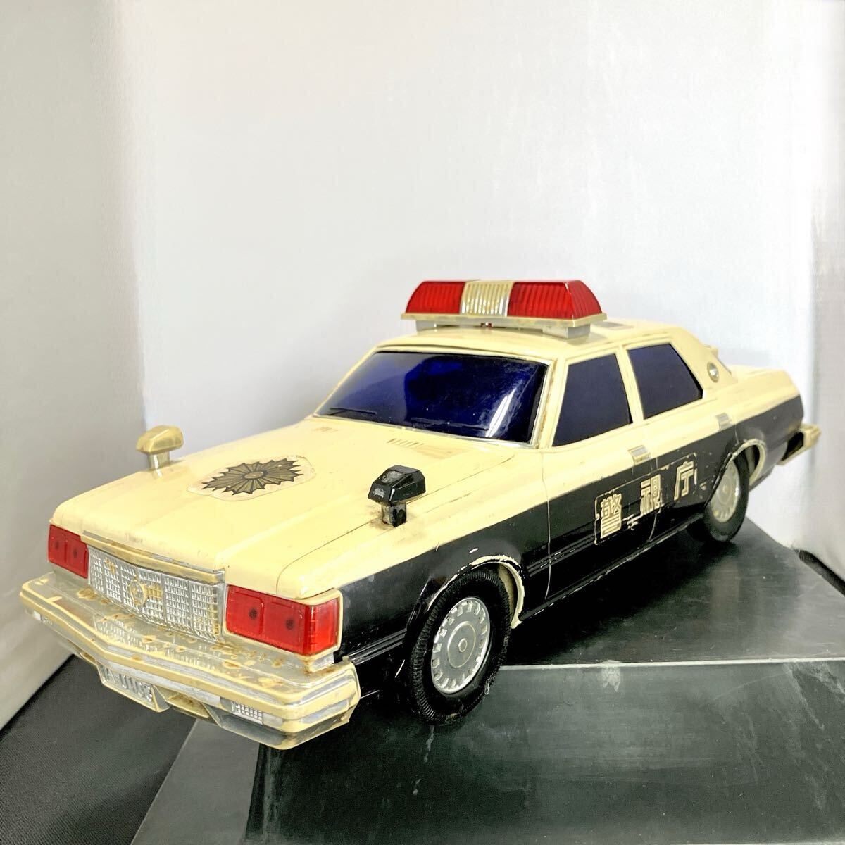 【1円】【超希少】【動作品】当時物 アルプス商事 トヨタ CROWN クラウンパトカー 警視庁 日本製 ミニカー 車 おもちゃ ブリキ 電動 レトロ_画像1