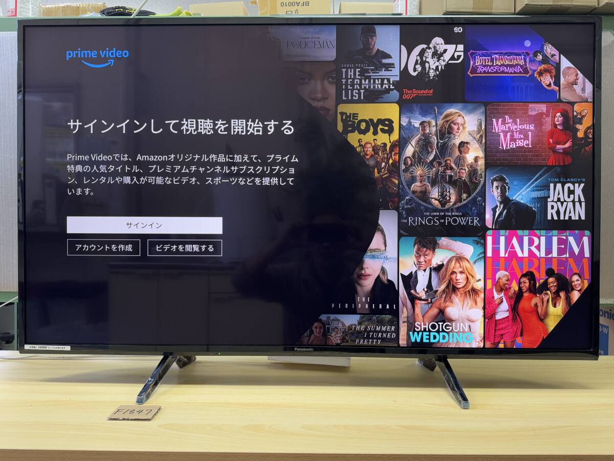 Panasonic 49V型 4K 2019年製 TH-49GX750HT パナソニック液晶テレビ 動画アプリ搭載 NETFLIX　YouTube　Amazon prime等視聴可 管理F1847_画像5