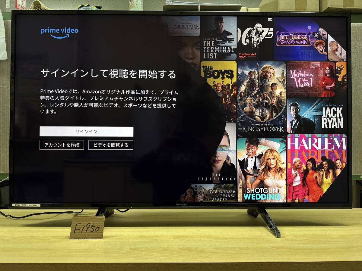 Panasonic 49V型 4K 2019年製 TH-49GX750HT パナソニック液晶テレビ 動画アプリ搭載 NETFLIX YouTube Amazon prime等視聴可 管理F1950_画像5
