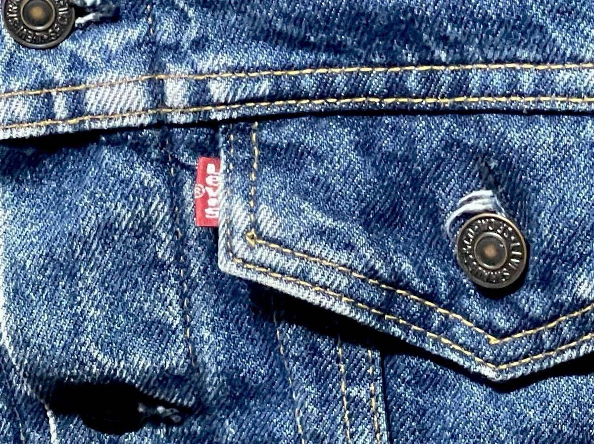 【80s Levi's 70411】リーバイス トラッカージャケット Gジャン デニム 裏地チェック サイズ40 made in USA ヴィンテージ vintage _画像5