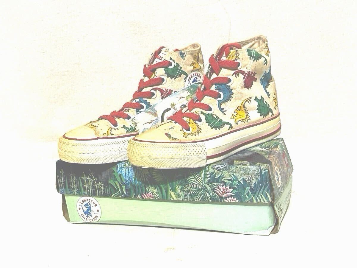 【80s CONVERSE】STEGOSAURUS コンバース ステゴザウルス 韓国製 スニーカー キッズ CONASAUR vintage ヴィンテージ _画像1