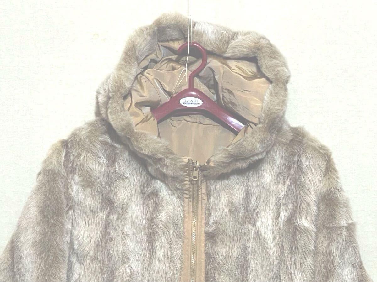 【80s Marvin Richards】USA製 マーヴィンリチャーズ リバーシブル フェイクファー ジャケット 男女 フード J.PERCY vintage ビンテージ XS_画像6