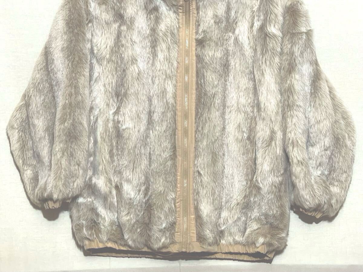 【80s Marvin Richards】USA製 マーヴィンリチャーズ リバーシブル フェイクファー ジャケット 男女 フード J.PERCY vintage ビンテージ XS_画像7