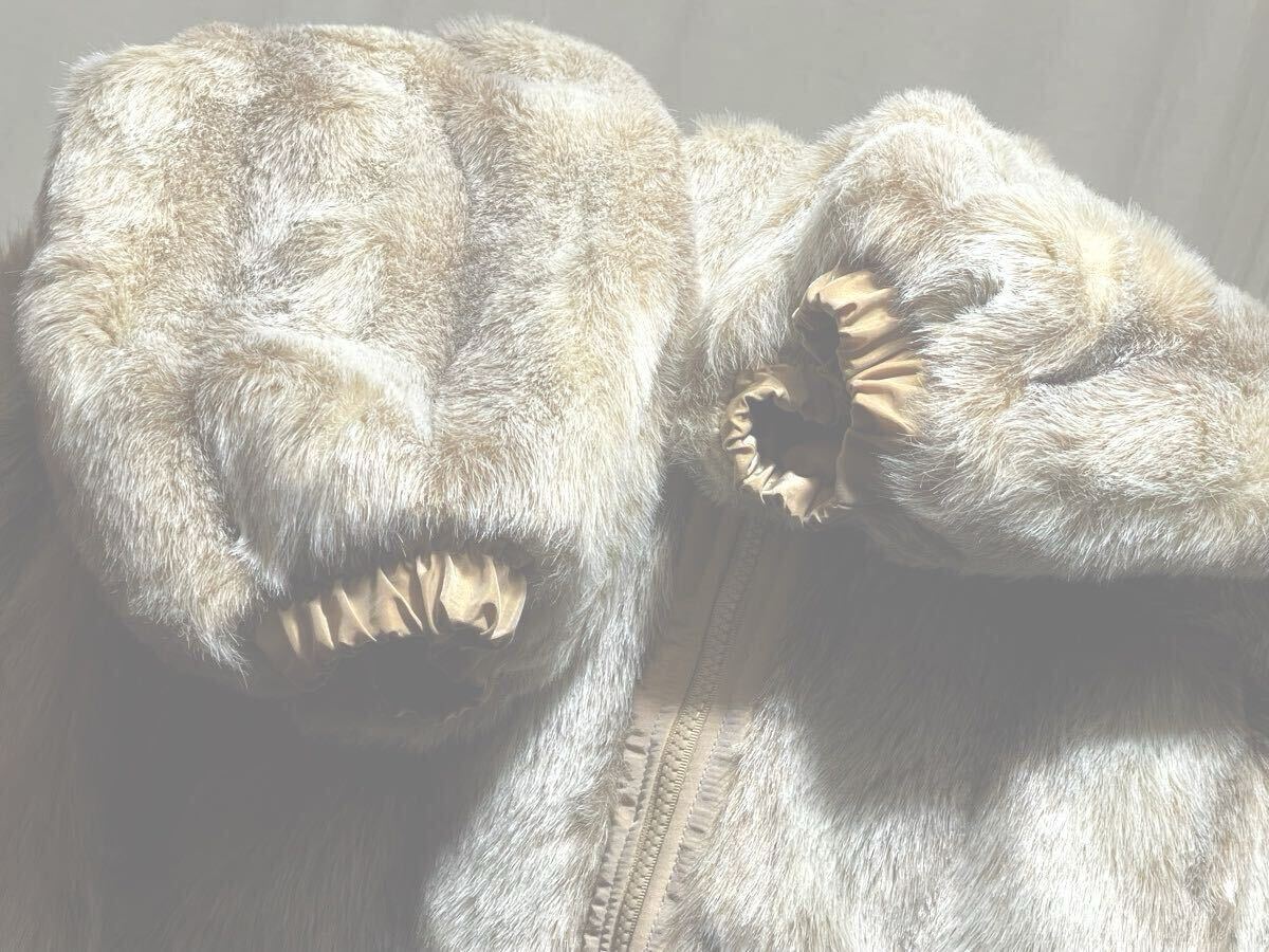 【80s Marvin Richards】USA製 マーヴィンリチャーズ リバーシブル フェイクファー ジャケット 男女 フード J.PERCY vintage ビンテージ XS_画像8