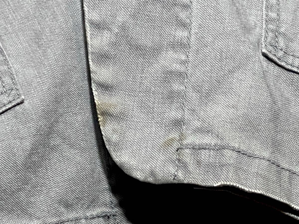 【Levi's】リーバイス ジャケット カバーオール 70823 グレー サイズL ヴィンテージ ユーズド加工 ワークジャケット _画像8
