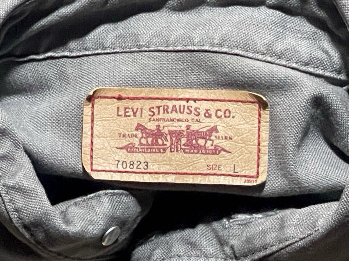 【Levi's】リーバイス ジャケット カバーオール 70823 グレー サイズL ヴィンテージ ユーズド加工 ワークジャケット _画像9