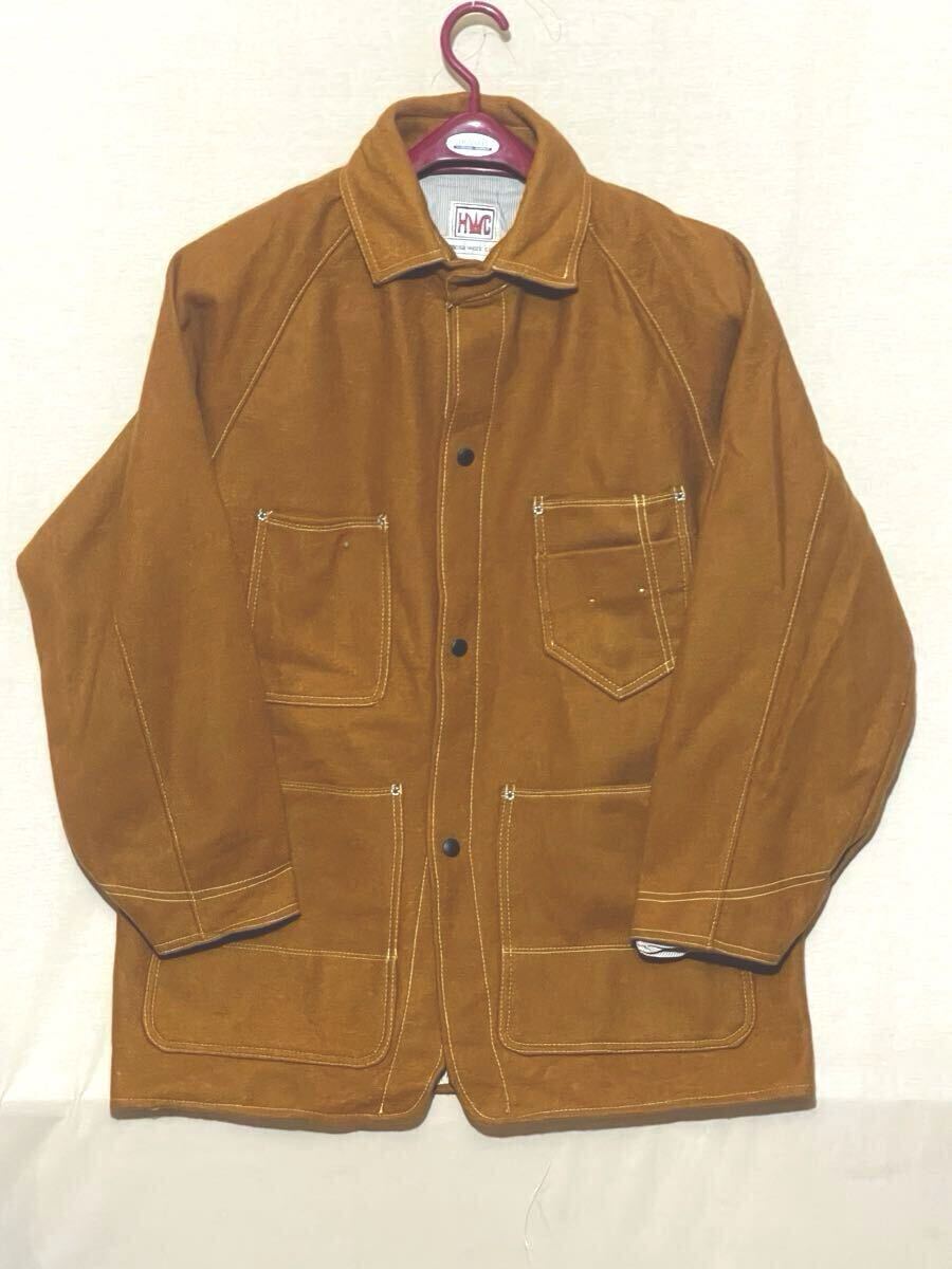 【Hermosa work clothing】USA製 HWC ウールカバーオール ジャケット サイズS 裏地付き made in USA ワーク　　_画像2