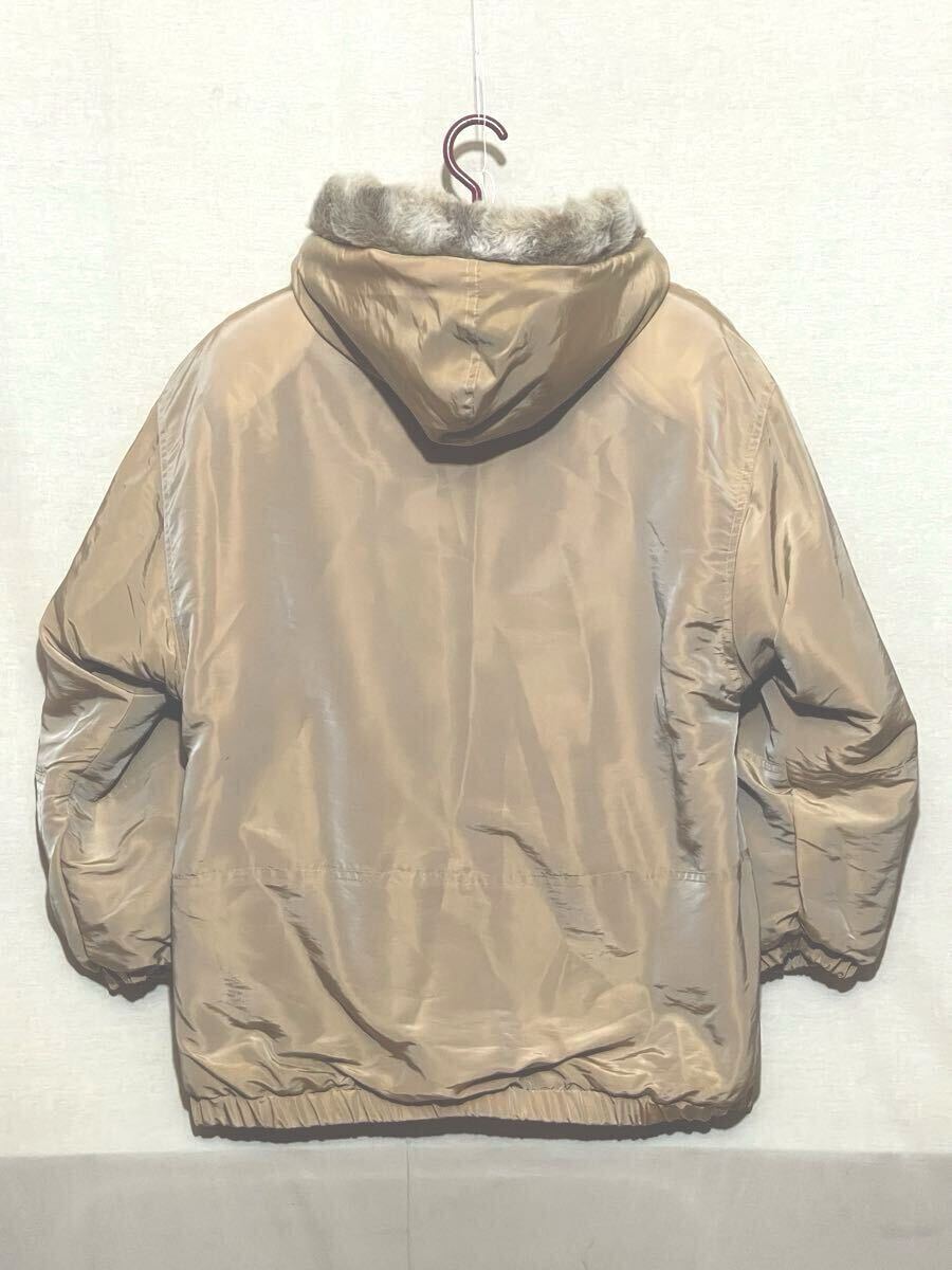 【80s Marvin Richards】USA製 マーヴィンリチャーズ リバーシブル フェイクファー ジャケット 男女 フード J.PERCY vintage ビンテージ XS_画像4