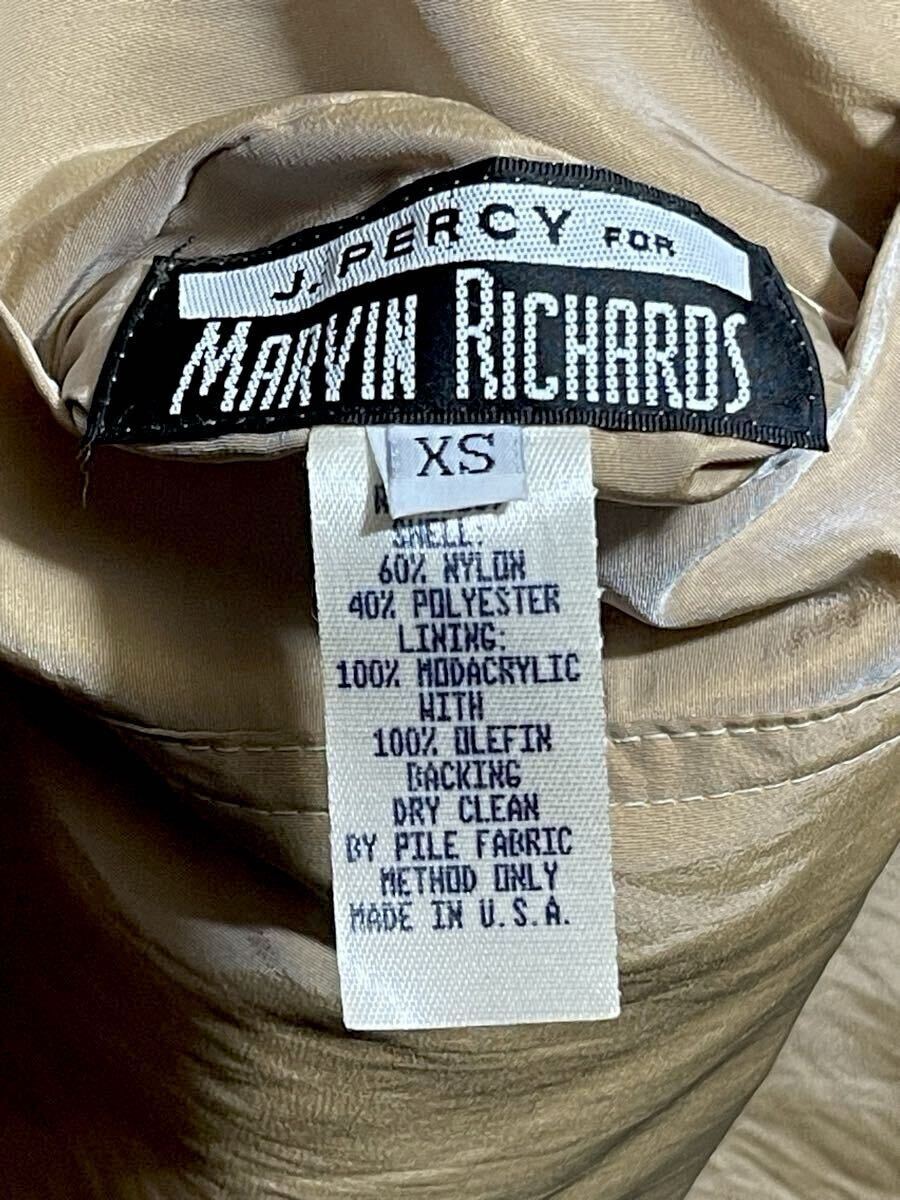 【80s Marvin Richards】USA製 マーヴィンリチャーズ リバーシブル フェイクファー ジャケット 男女 フード J.PERCY vintage ビンテージ XS_画像9